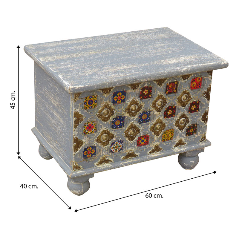 Appledorf Blanket Chest,  White/Multicoloured
