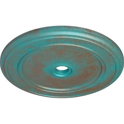 Médaillon de plafond Endurathane Piedmont, l 67 1/8 po x H 48 5/8 po x P 1 7/8 po (convient aux auvents jusqu'à 6 1/2 po), finition dorée peinte à la main