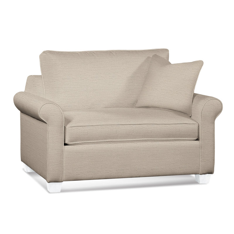 Park Lane Sleeper Sofa, Frost White Finish, Innerspring Mattress, Gray Sugar Performance; 0863-84
