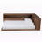 Designate Modern Rustic, Transitional Platform Storage Bed, Queen, Brown 29.69'' H X 75.49'' W X 94.16'' L