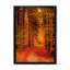 Chemin à travers la forêt d'automne rouge - reproduction d'art sur toile traditionnelle-276337993-276337992