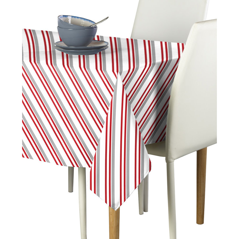 Ickes Striped Tablecloth, 120" L x 60" W