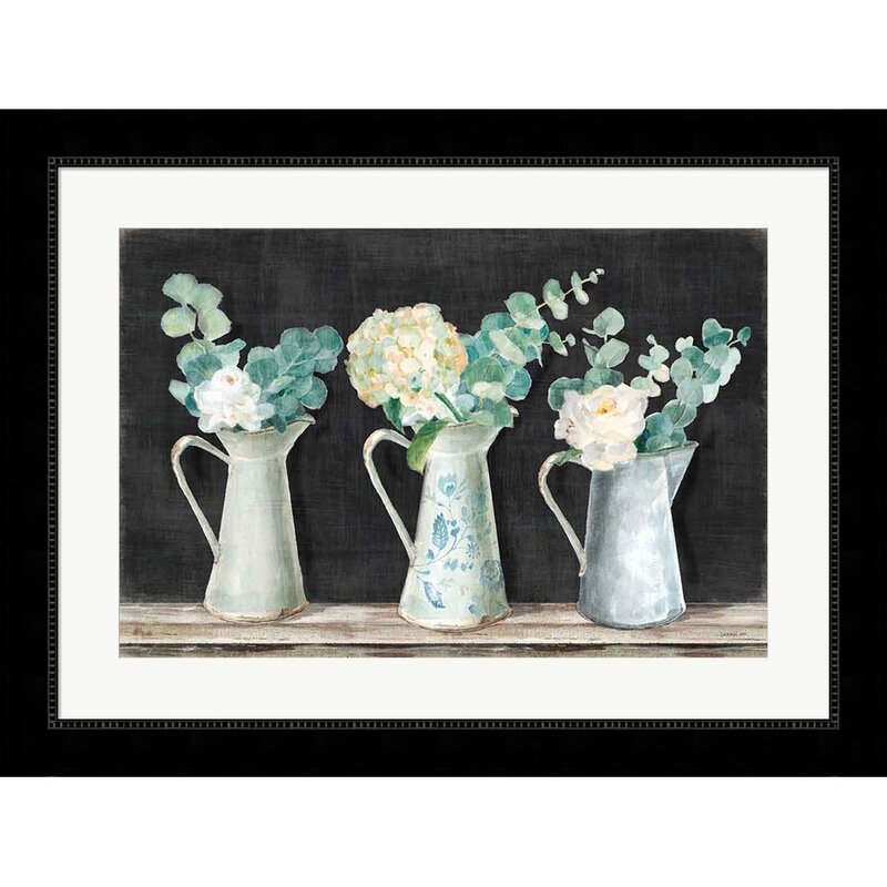 Farmhouse Bouquets Framed On Paper by Danhui Nai Print