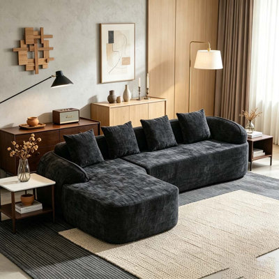 L-Shaped Compressed Sofa