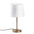 Antique Metal Table Lamp with Fabric Shade, 8.3 x 8.3 x 15.4 inches | E27 Socket, Max 40W (Bulb Not Included) | On/Off Switch on 78.7-inch Cable | Elegant Solid White Design, Perfect for Living Room & Bedroom-1907949438