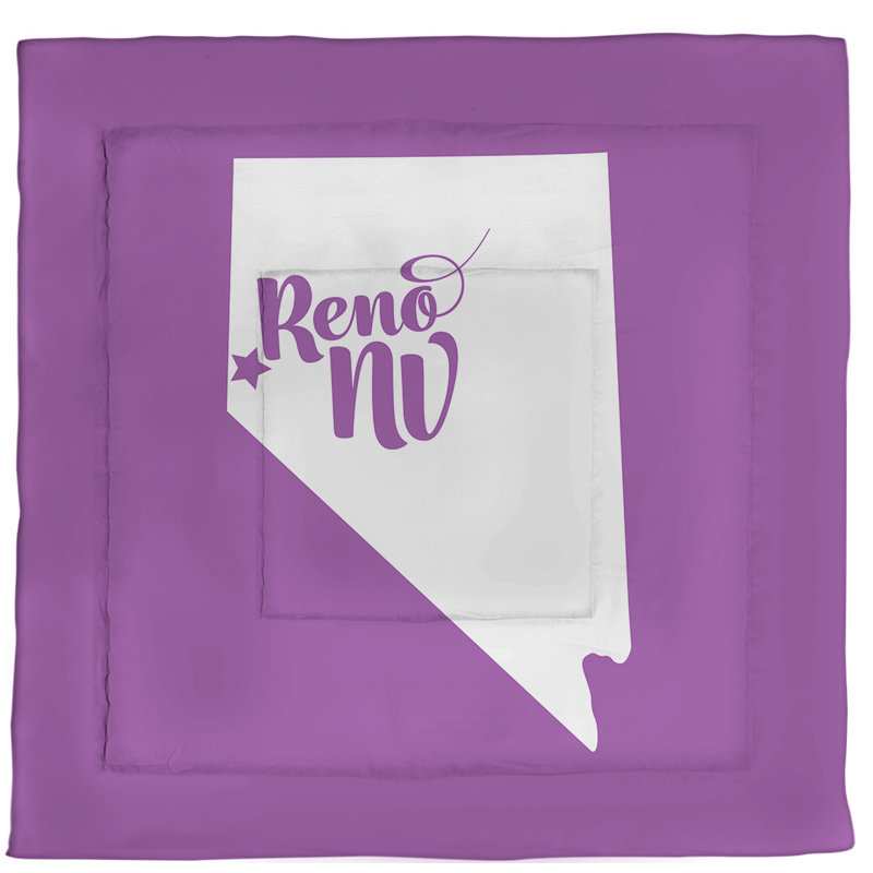 Nevada Modern & Contemporary Polyester Percale Comforter, Twin Comforter, Violet