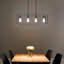 Luminaire suspendu rectangulaire à 4 lumières Alfretta
