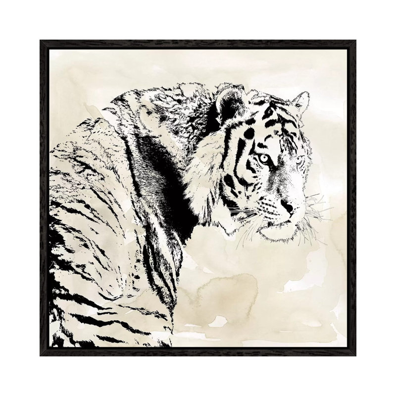 Tiger Stripes I by Carol Robinson - Print on Canvas, Black Framed, 93.98 cm H x 93.98 cm W