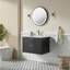 Meuble-lavabo mural simple et flottant 30 po avec lavabo en céramique-369670373