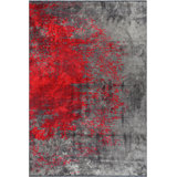 Rapture Gray/Red Luxury Area Rug