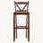 Hubbard Walnut 3-Piece High Table Set with V-Back Bar Stools