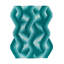 Flow Hand Tufted Wool Geometric Area Rug in Aqua