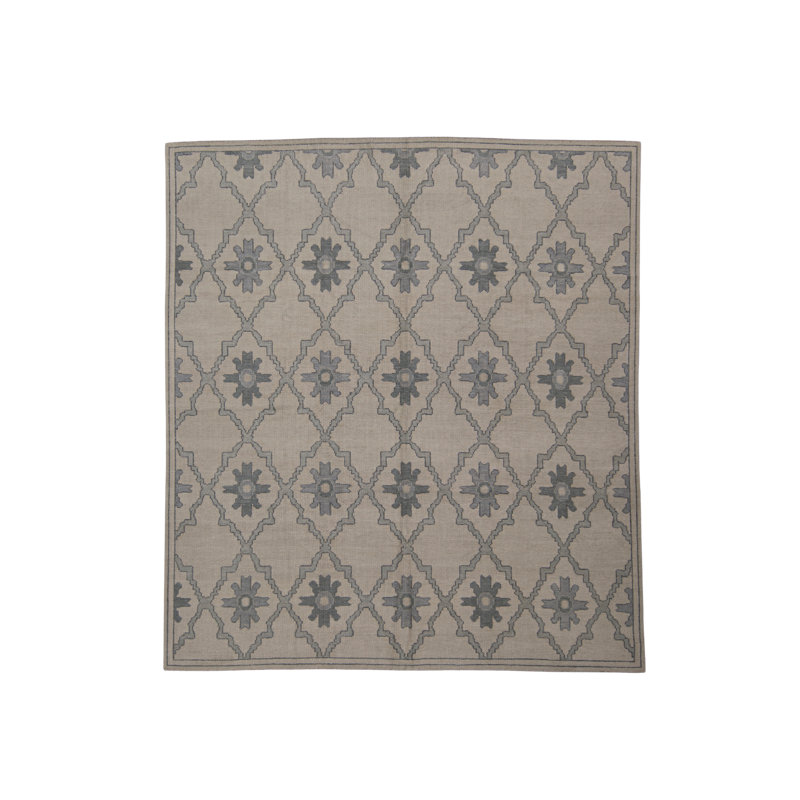 Tapis turc Oushak fait à la main 8 pi 6 po x 9 pi 5 po