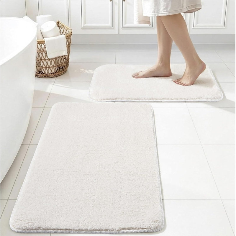 Aria Bath Mat, Cream