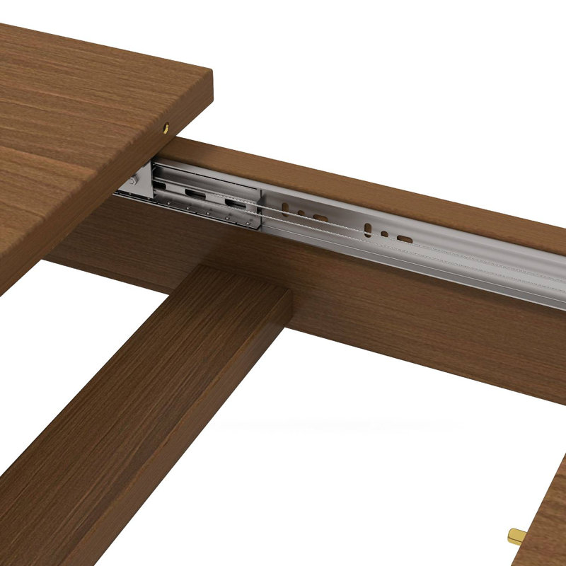 Grande table de salle à manger extensible de 71 à 106 po, Chêne, Chêne