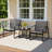 2 Person Outdoor Seating Set with metal Frame and Duurable Mesh Fabric ,3 Piece Set-113688886