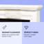 Klarstein 60cm W White Electric Fireplace