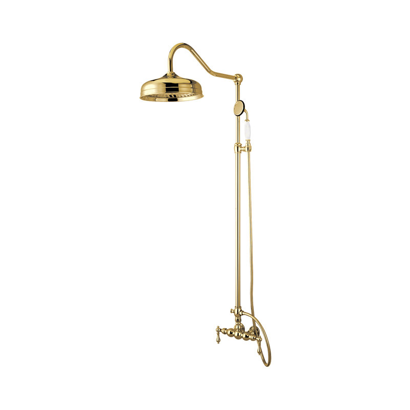 Diverter Complete Shower System, Polished Brass
