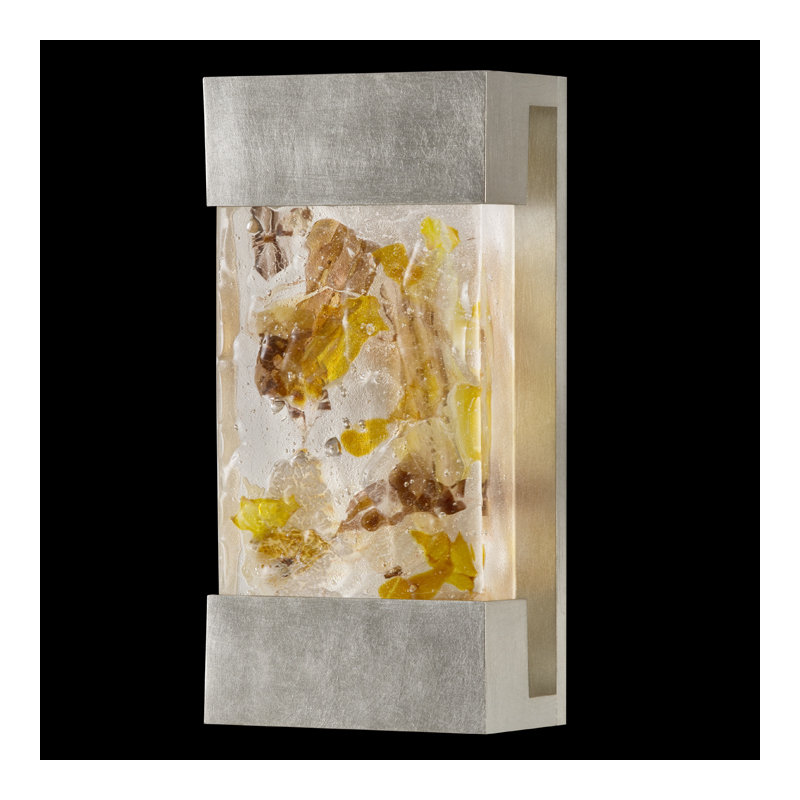 Crystal Bakehouse 2 - Light Outdoor Flush Mount, 24" H x 7" W, Silver, Clear