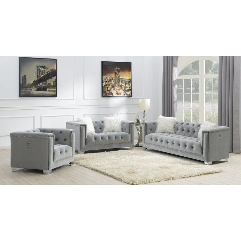 3 - Piece Velvet Living Room Set