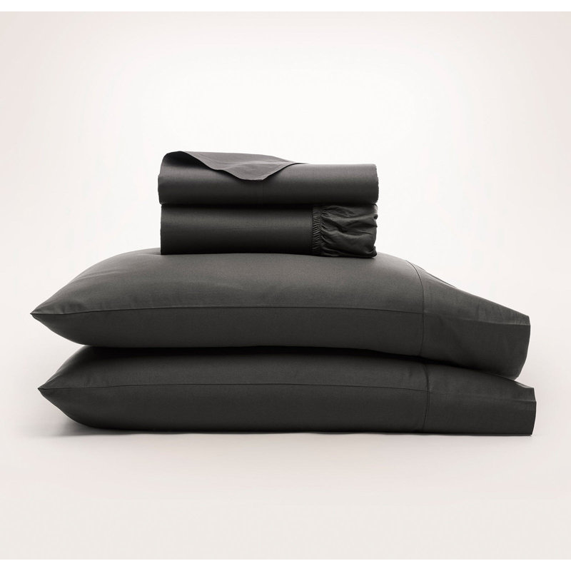 Signature Hemmed Sheet Set, Mist, Split King Sheet Set with 2 Pillowcases