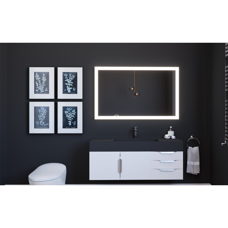 Miroir de salle de bain 48 po avec lumière DEL à intensité variable Jozefina