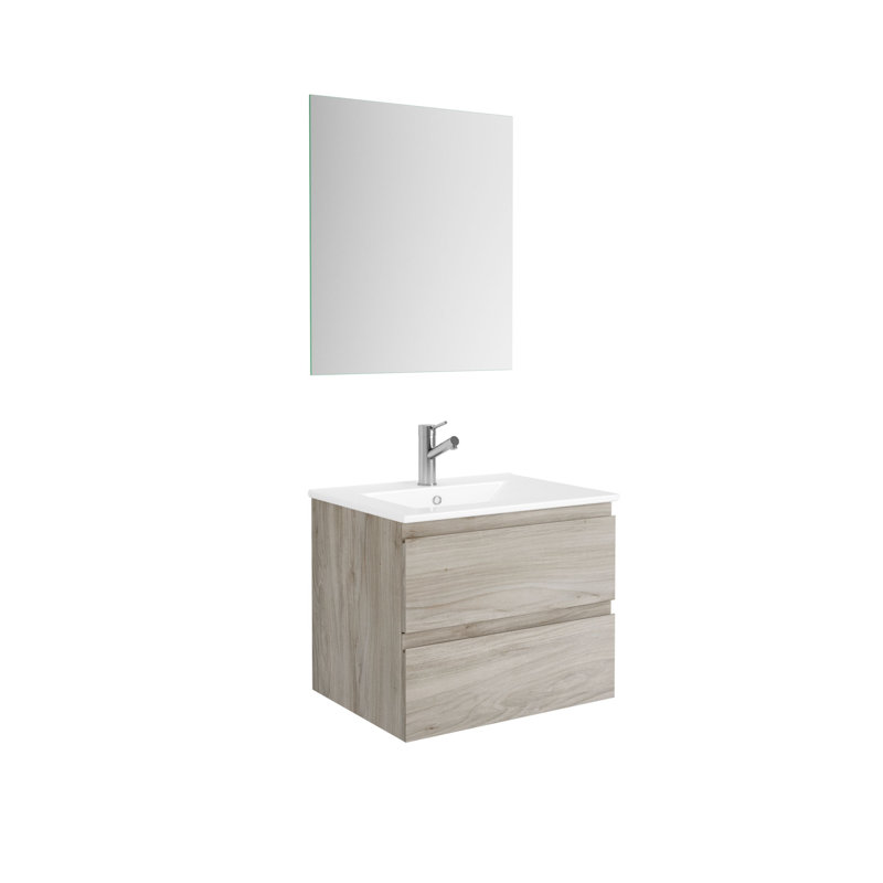 Pasadena 23.2 " Wall Mounted Single Bathroom Vanity Base, Pine