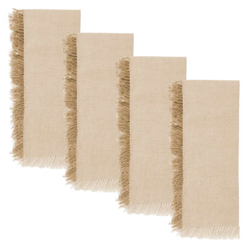 Ensemble de serviettes de table à franges
