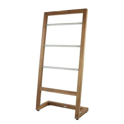Porte-serviettes 45 po en acier inoxydable brun et argent