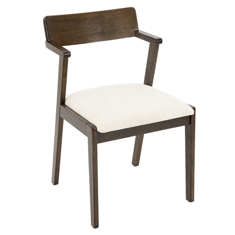 5-Piece Dining Set Mid-Century Modern Round Wooden Table & Upholstered Chair Set For Home, Kitchen, Dining Room