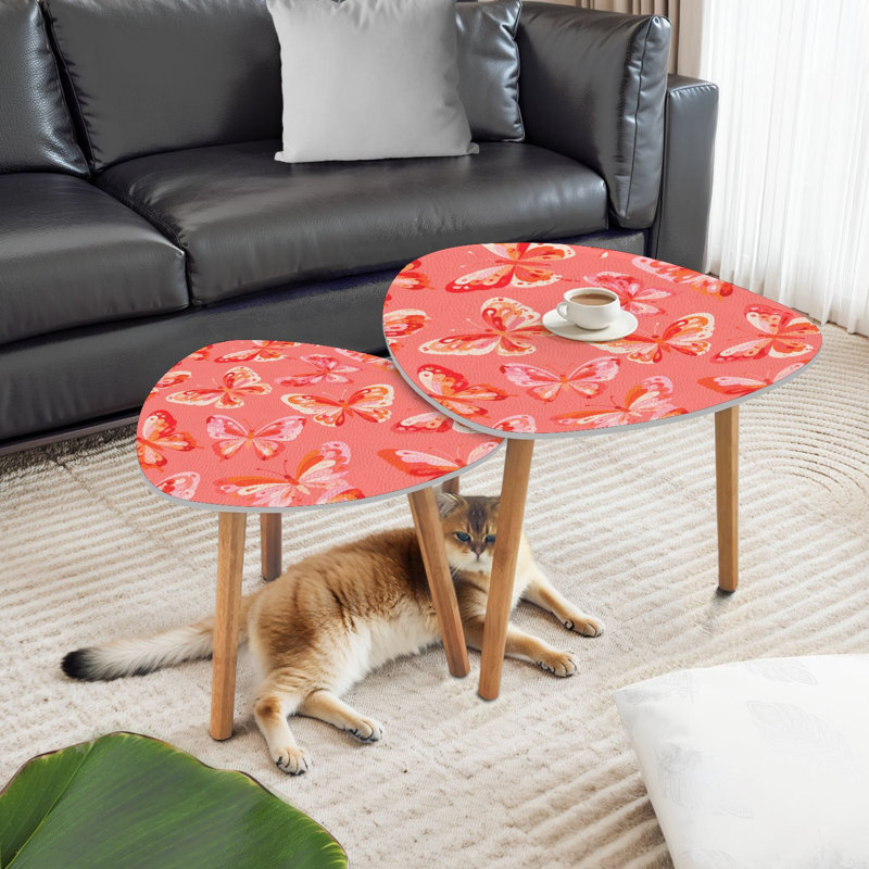 Ensemble de 2 tables basses gigognes Triangle