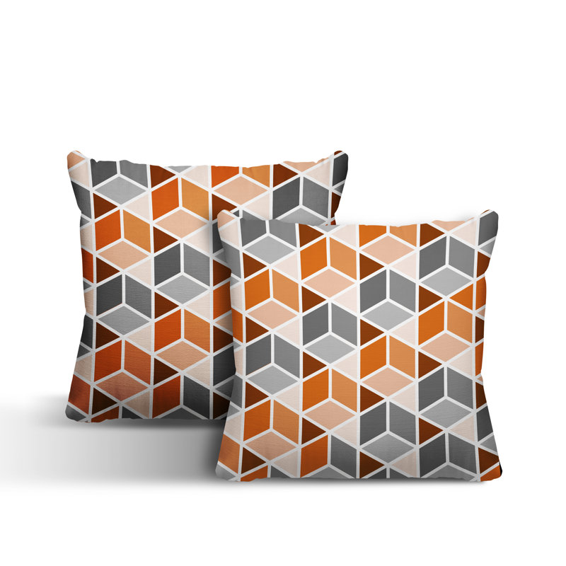  Coussin intérieur / extérieur, L 19 po x H 19 po, Orange