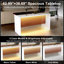 Îlot de cuisine moderne de 63 po avec surface d'aspect marbre, lumières à DEL et grille pour la salle à manger et le salon (îlot seulement)