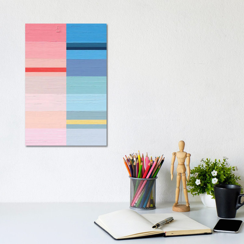 Linear Rainbow I - reproduction d'art murale - toile tendue, H 12 po x l 8 po, Toile tendue, Ne s’applique pas