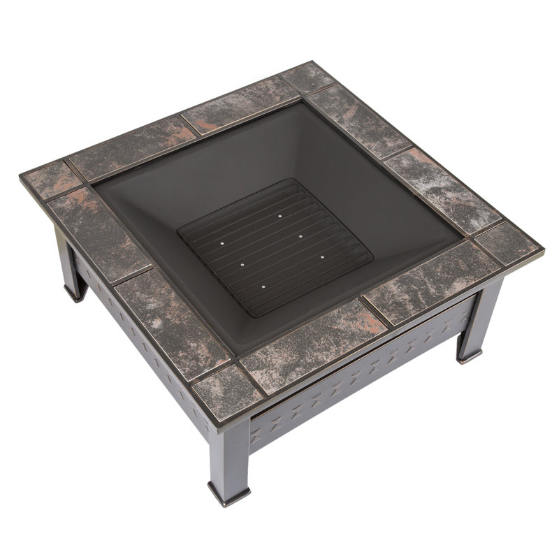 Square Steel Wood Burning Smokeless Fire Pit Table