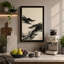 Mountains in Mist Japandi - Wrapped Canvas-1604855366-1604855353