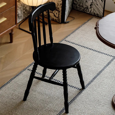 Black Windsor side Chair(Set of 2)