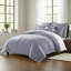 Walker Check Reverse to Stripe Indigo/Ivory Cotton Coverlet Set 8 Piece-109897226