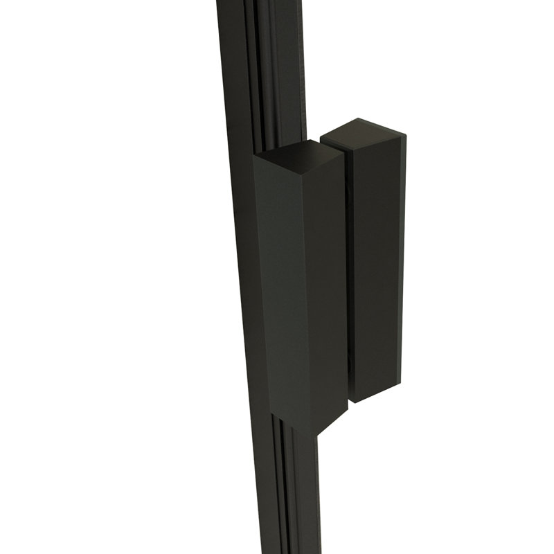 Joselyn 59" Black Steel Framed Sliding Tub Door with Clear Glass