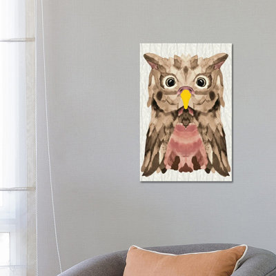 Mocha Owl by Angelika Parker - Wrapped Canvas Print