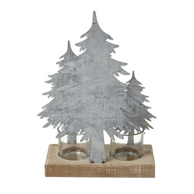 25 cm H Tabletop Tealight Holder with Candle Included