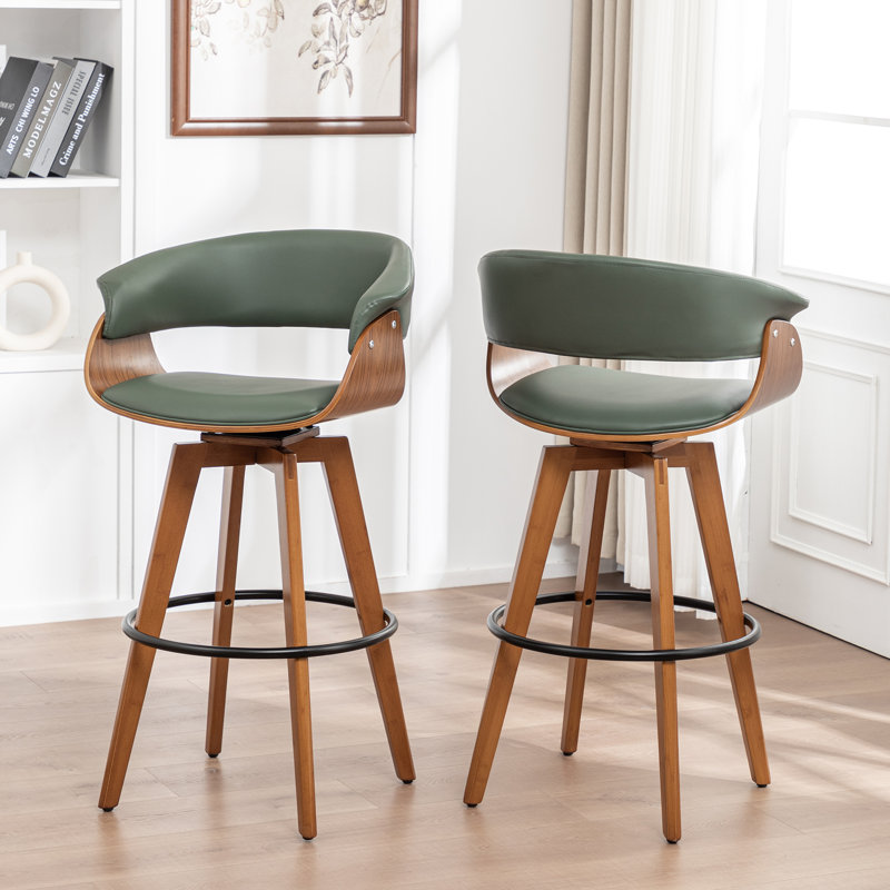 Tabouret de comptoir pivotant 26 po Joeanne, Vert