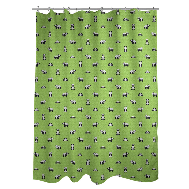 Rideau de douche simple katelyn elizabeth panda, Vert