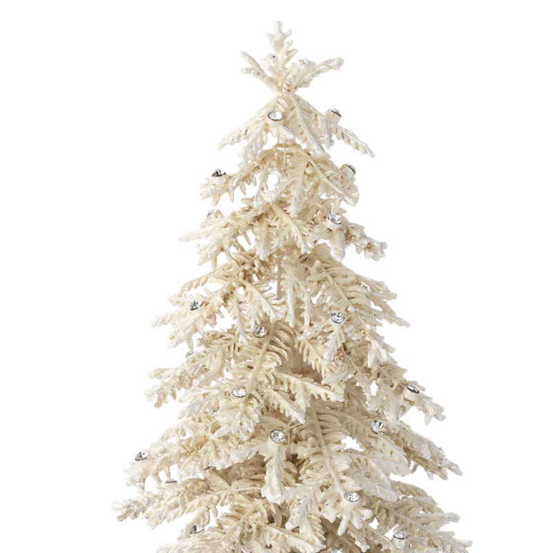 Holiday Flocked Crystal Tree Stocking Holder