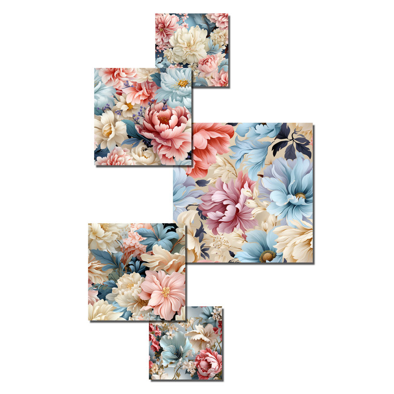 Maymie - ensemble d'art mural floral de 5