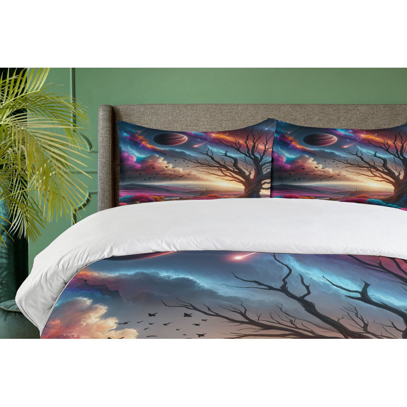 Space Duvet Cover, King Duvet Cover + 2 Standard Shams