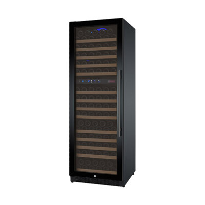 Allavino 24" Wide FlexCount II Tru-Vino 172 Bottle Dual Zone Black Left Hinge Wine Refrigerator