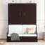 Lit escamotable mural Murphy avec coussin, base de lit-181673614