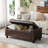 48.8" W Faux Leather Upholstered Storage Ottoman Bench-1121422260