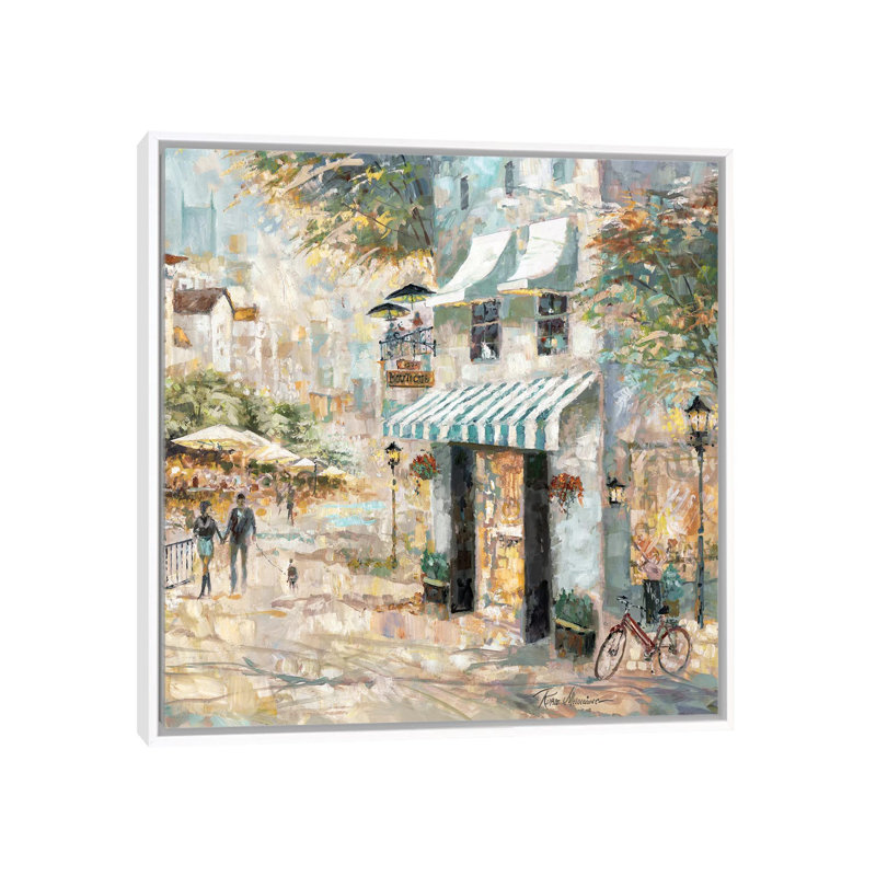 «Rooftop Café Détail II» par Ruane Manning - reproduction d'art, H 37 po x l 37 po x P 1,5 po, Toile blanche encadrée